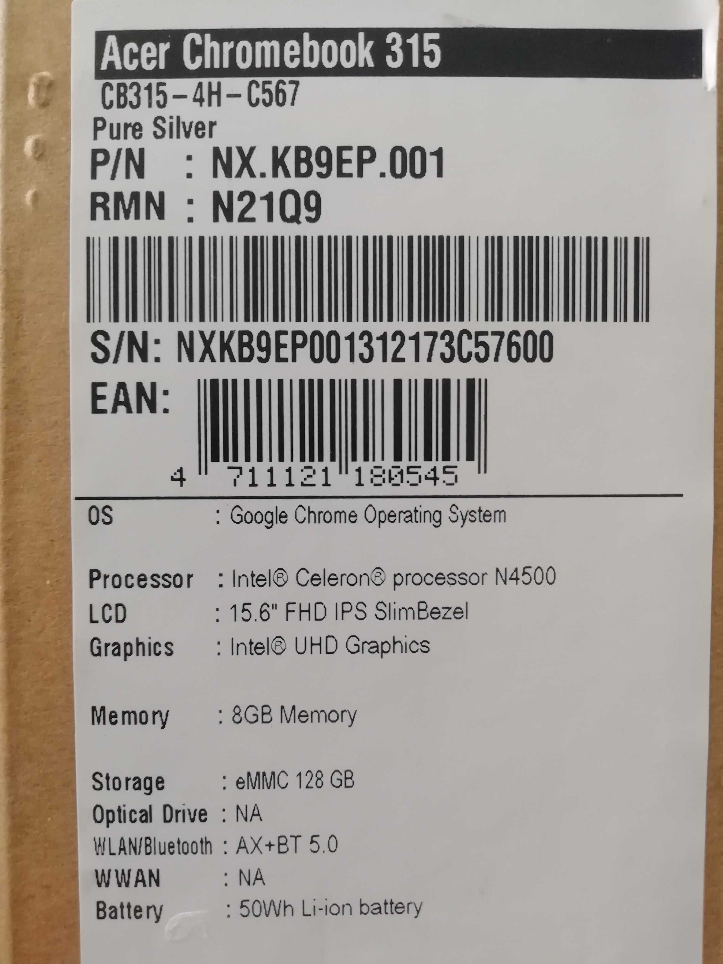 Acer Chromebook 315, куплений у 2024р. ( Польща)