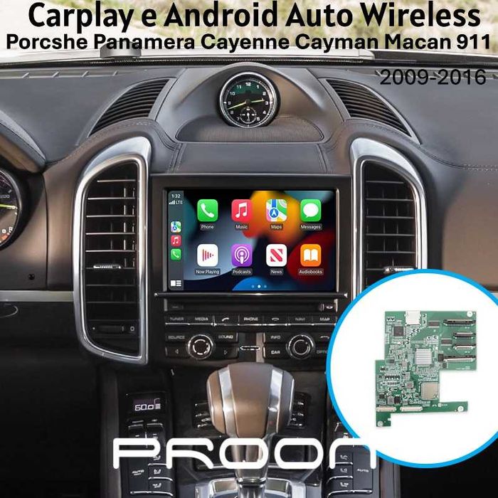 Porsche carplay android auto rádio Panamera Cayenne Cayman Macan 911