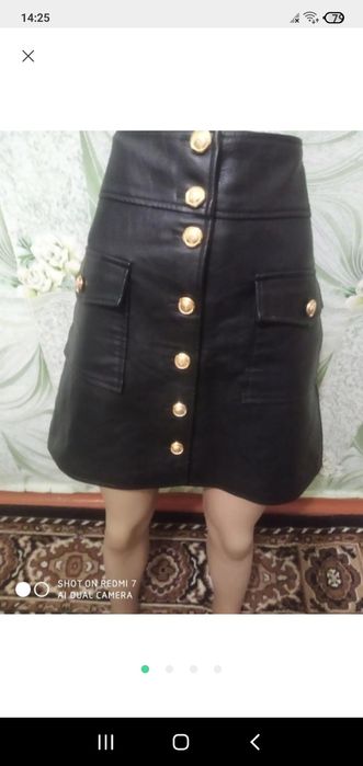 Юбка с ЭКО кожи.