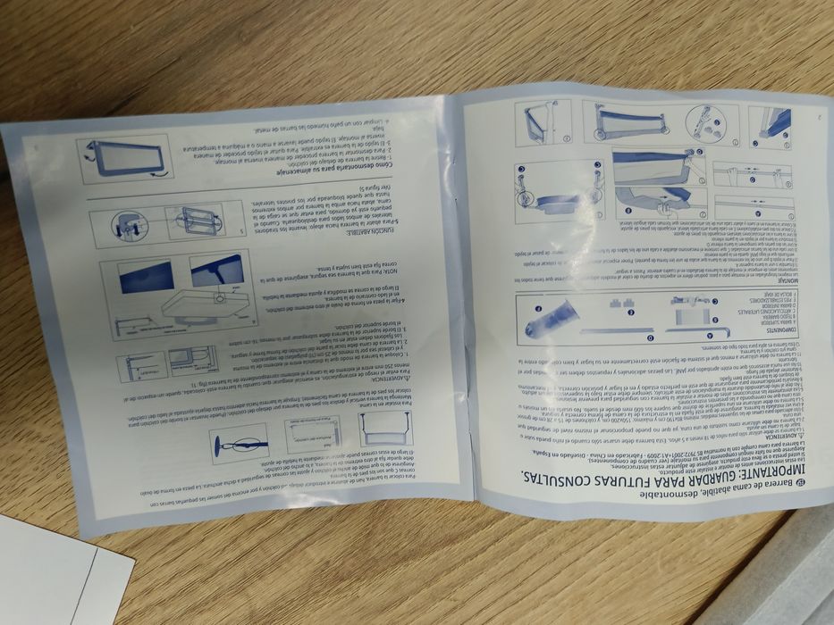 Jane barierka ochronna do łóżka 110x50 cm wysoka