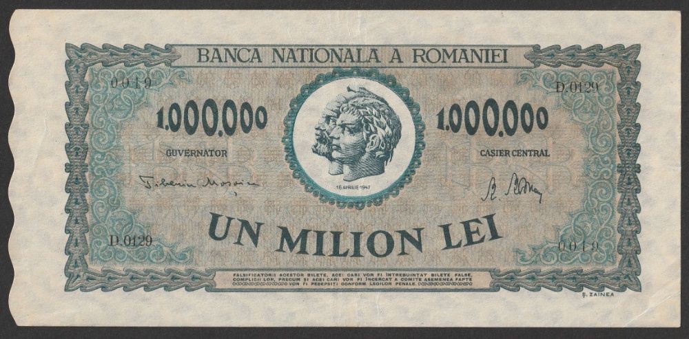 Rumunia 1 milion lei 1947 - stan 2