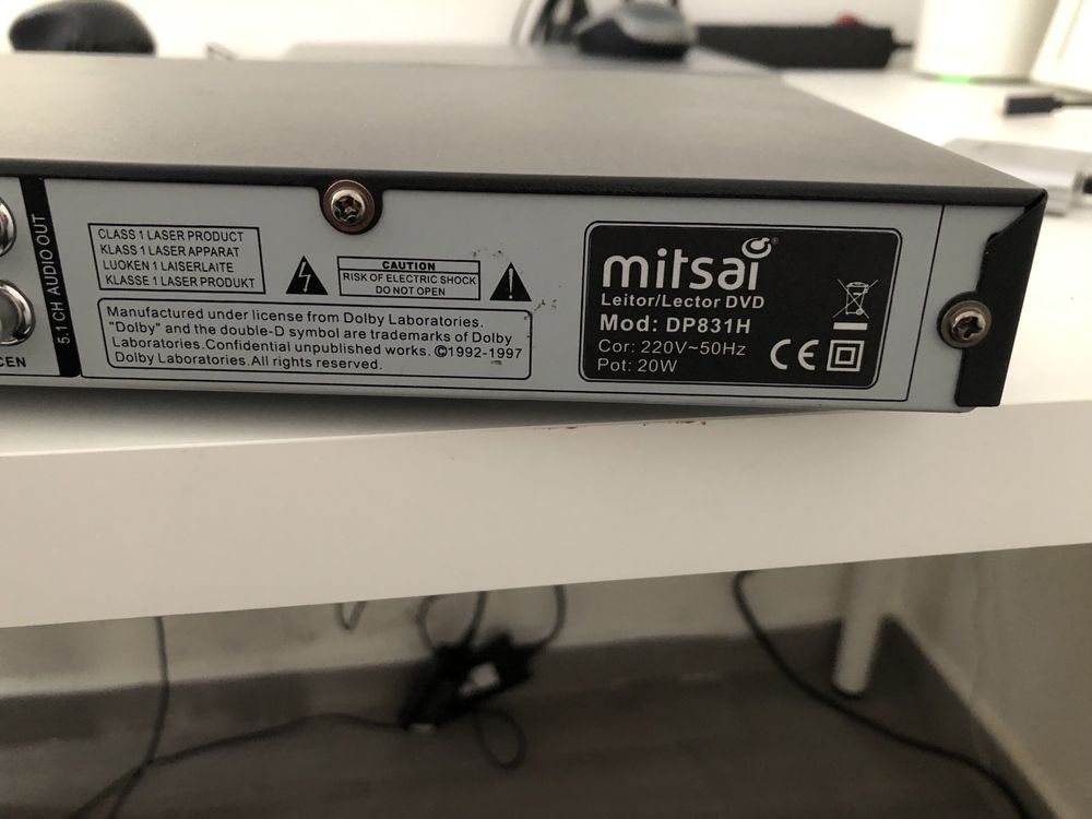 Leitor de DVD Mitsai em excelente estado