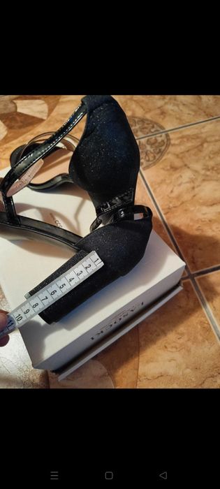 Czarne mieniące sandały rozmiar 40