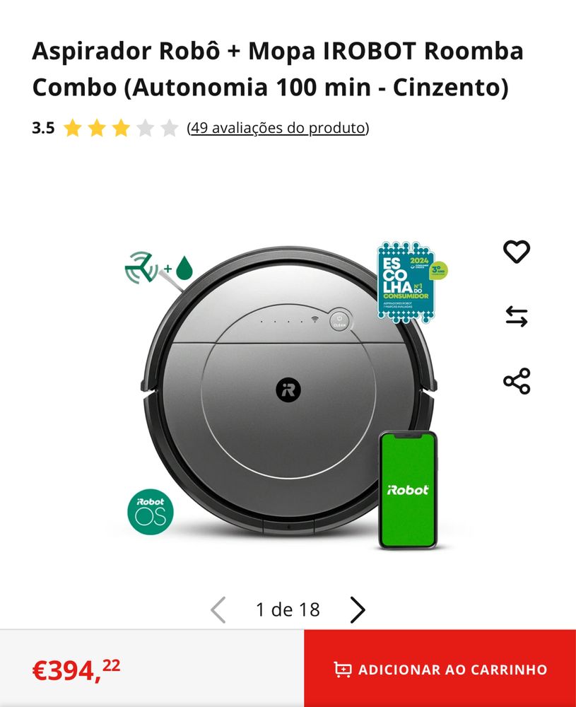 Irobot roomba combo