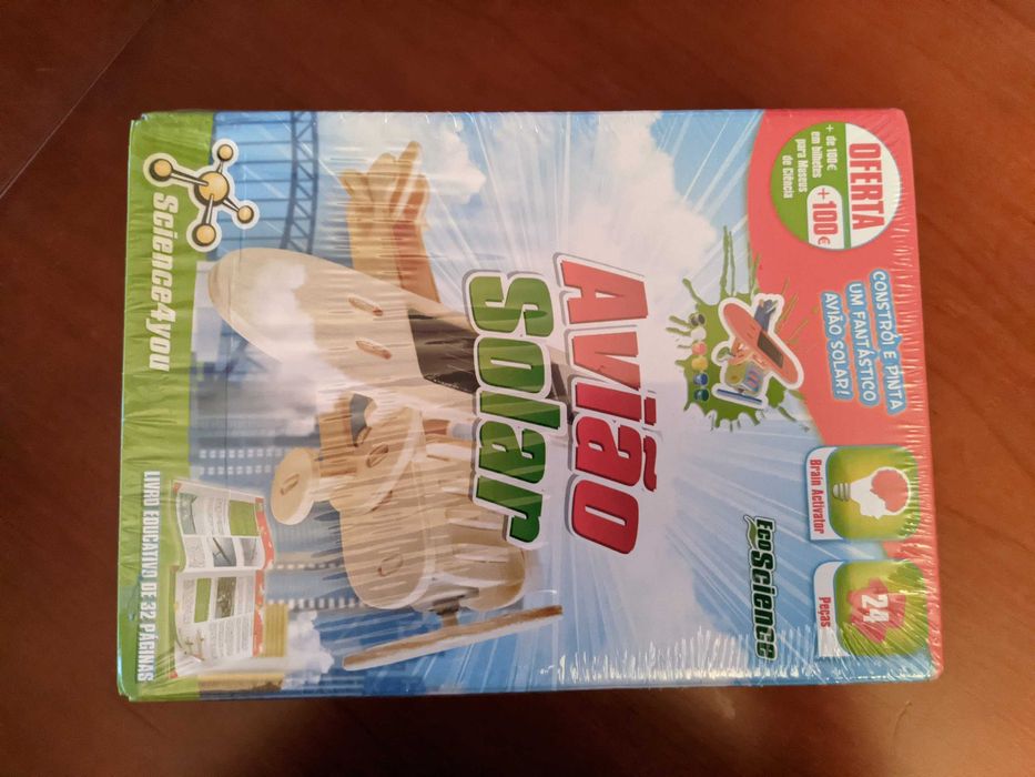 Puzzle 3D Avião Solar para montar e trabalhar. Science4You. Novo.