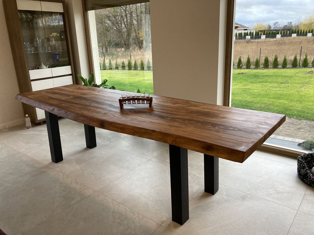 Stół drewniany z litego drewna dab jesion 265x105-110x4