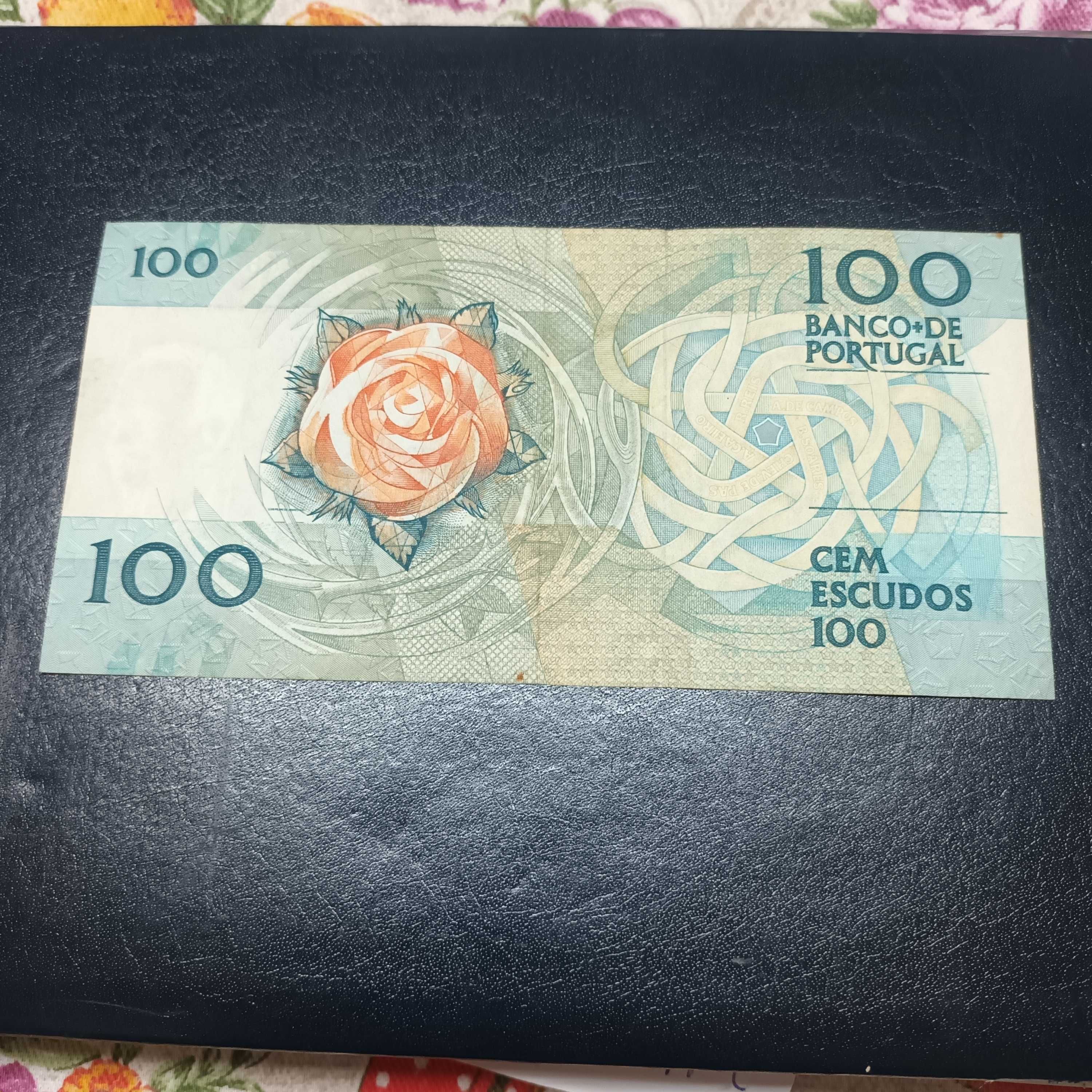 nota de 100 escudos República  de Portugal
