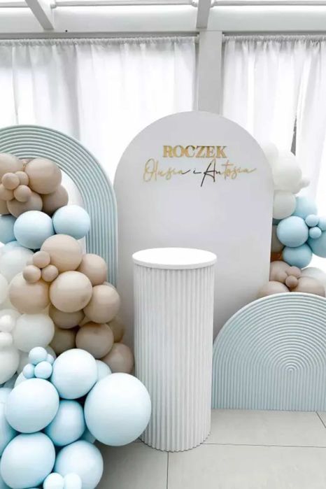 Loventi Ryflowany Postument na tort MDF Pod tort kwiaty Ślub Chrzciny