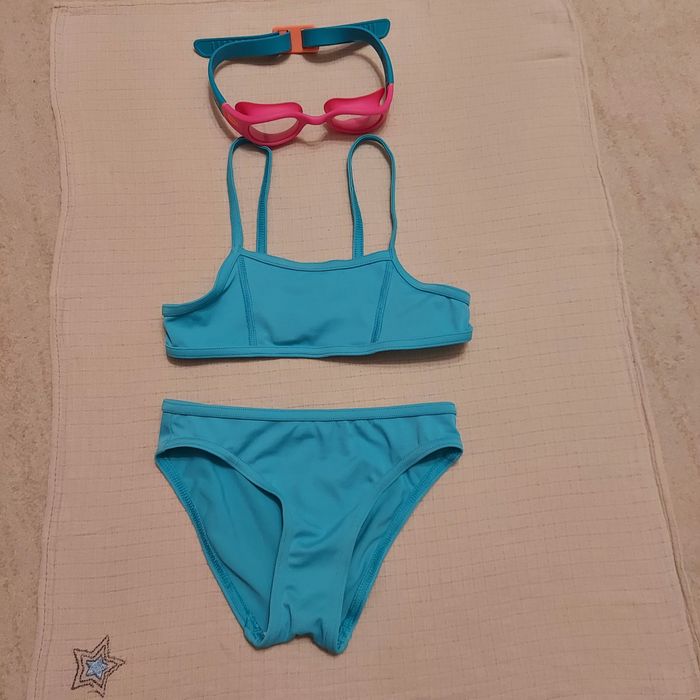 Zestaw basenowy stroj 2 częściowy i okulary