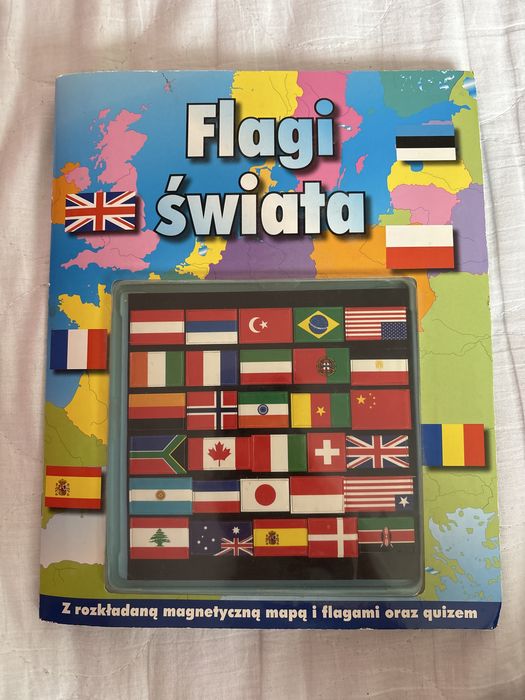 Flagi Świata z mapą magnetyczną