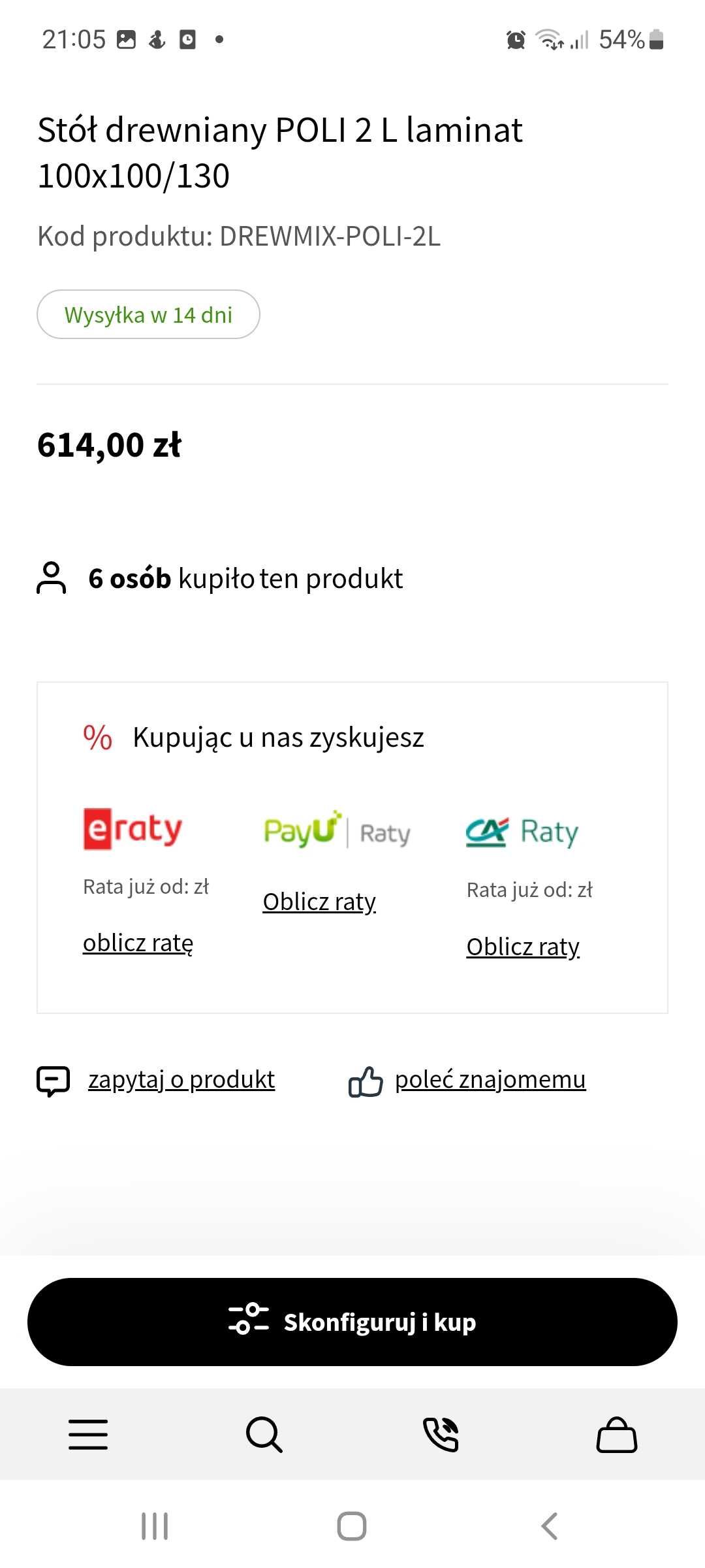 Stół okrągły drewniany rozkładany