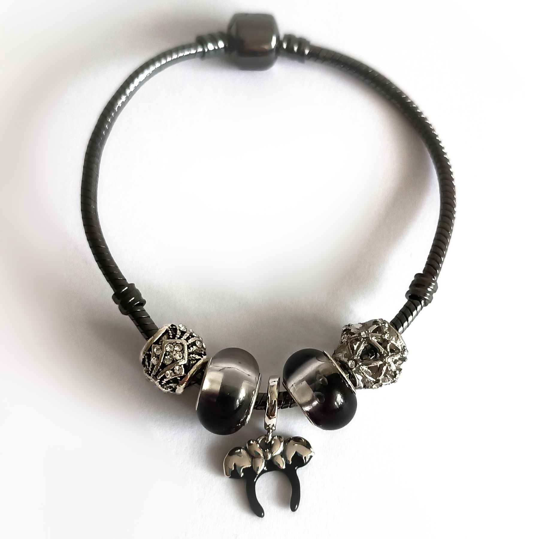 Bransoletka charms Myszka Minnie Black Pandora