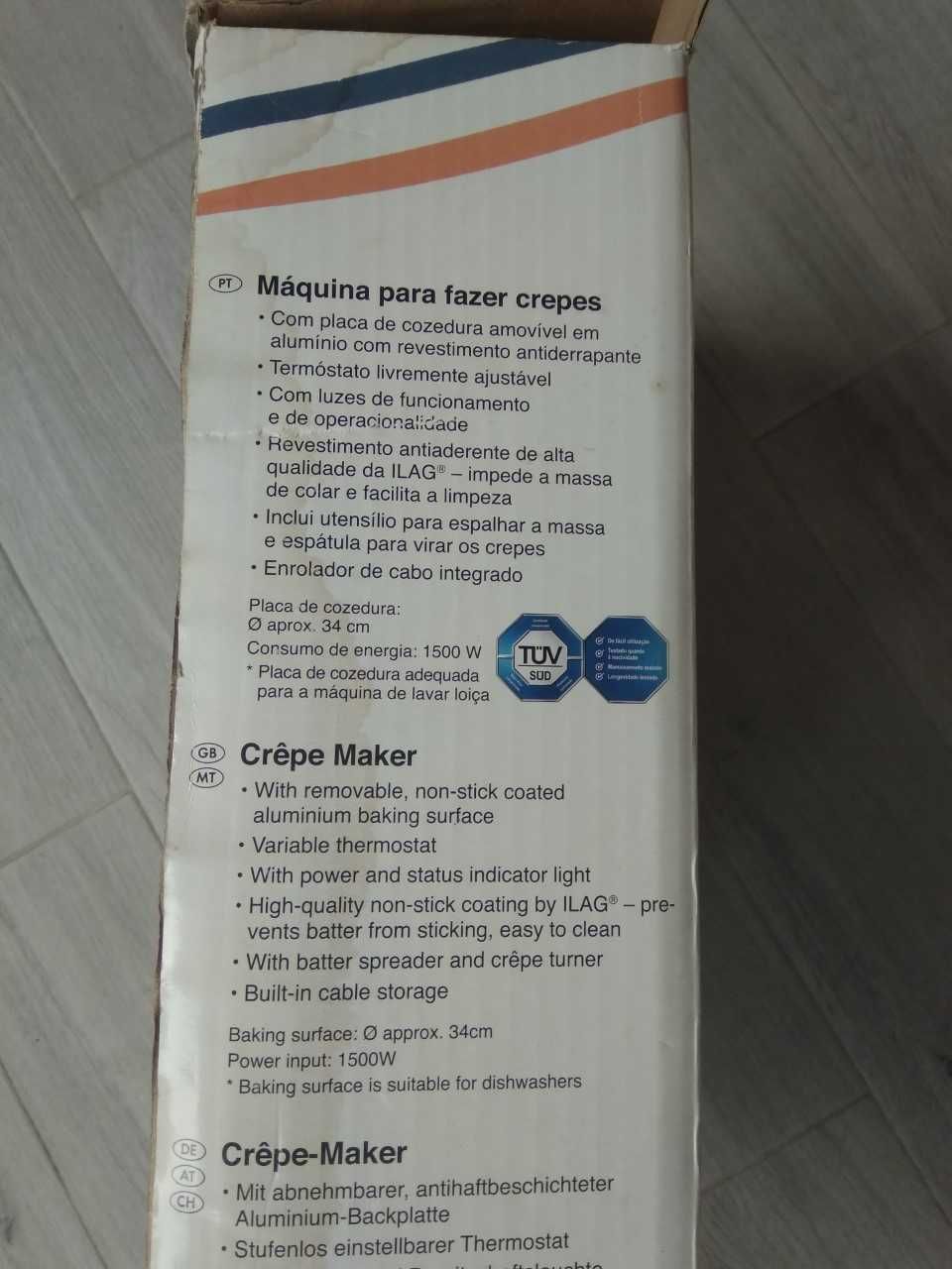 Máquina para fazer crepes, nova