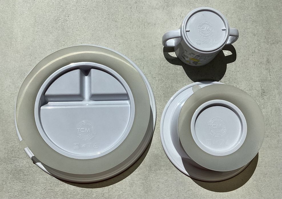 Komplet talerz/miska/kubek dla dziecka firmy Tchibo