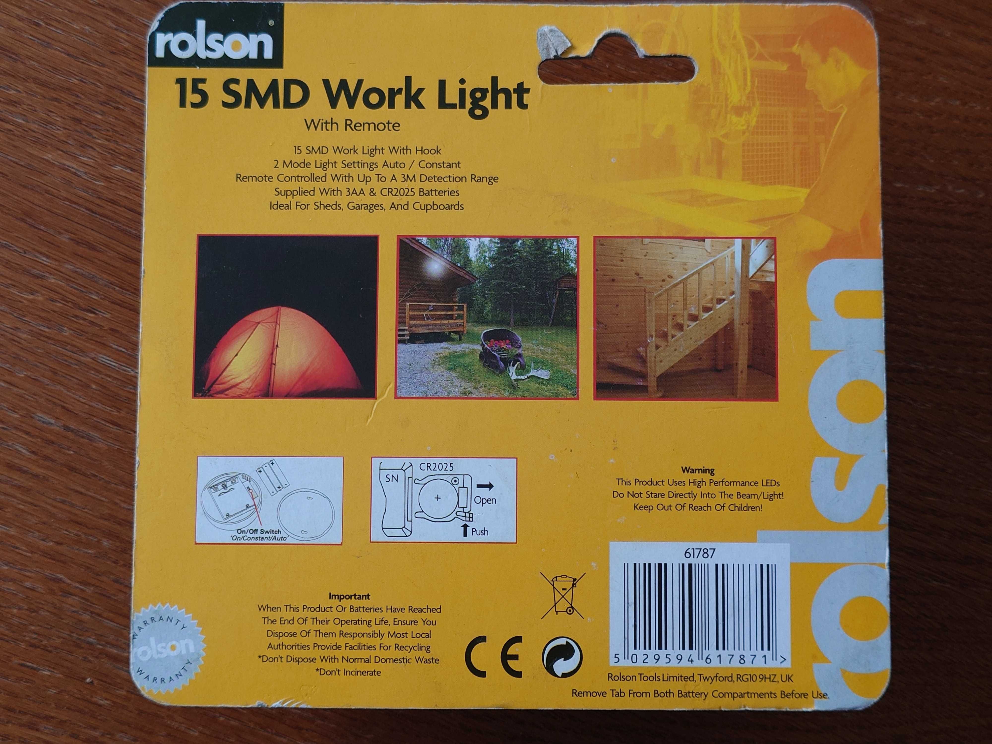 Lampka Rolson - model 61787 - moc 100lm 15xLED z pilotem
