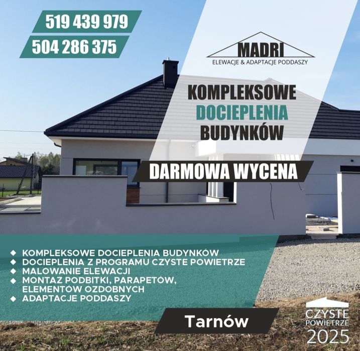 Elewacje-Docieplenia-Dofinansowania Czyste Powietrze MADRI