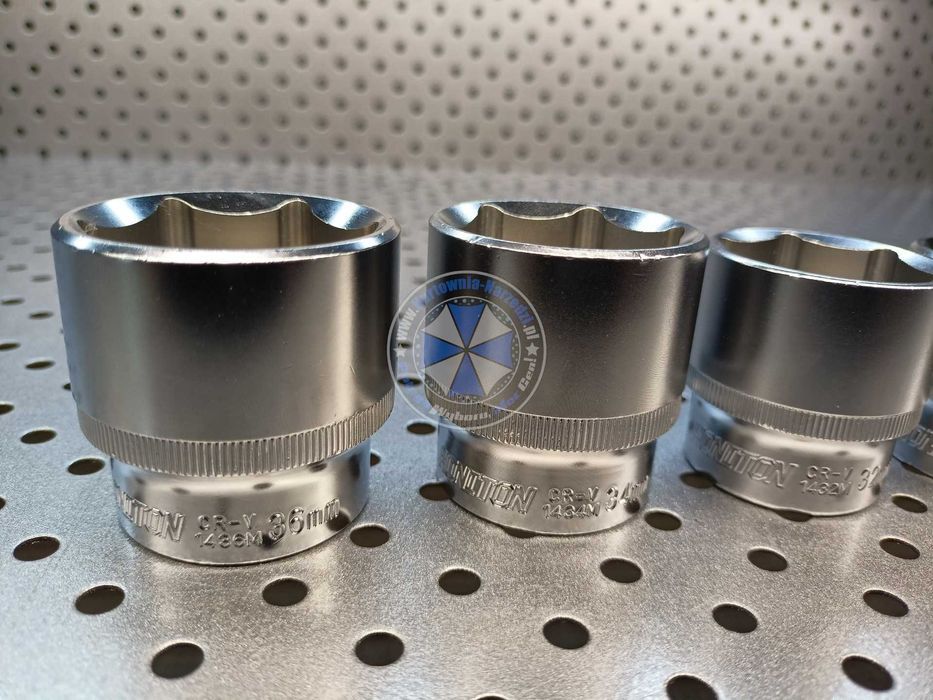 zestaw nasadek 36mm 34mm 32mm 30mm 27mm 1/2" klucze nasadowe
