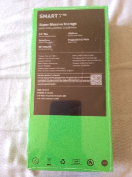 Smartfon infinix Smart 7 HD. Nowy,nieużywany,nieotwierane pudełko.
