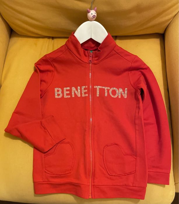 Casaco criança menina - marca Benetton - vermelho tamanho 6