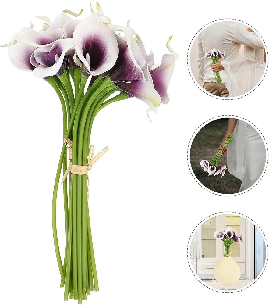 Sztuczny Bukiet Kwiatów Calla Lilia 20 Szt wys. 30 cm