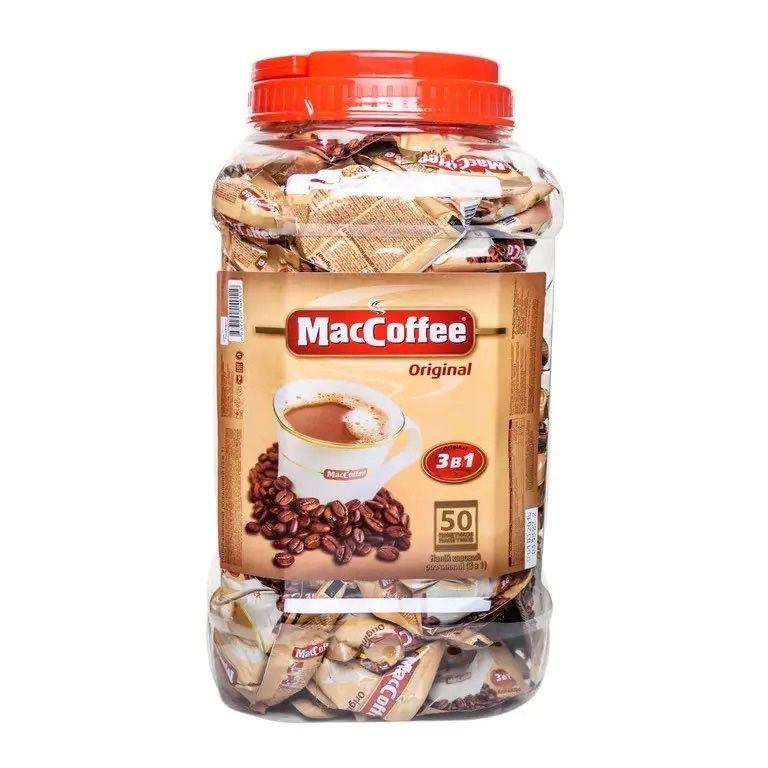 Кава розчинна Maccoffee 3 в 1 Original банка 50шт
