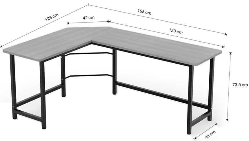 Mesa / Secretária em L [branca]