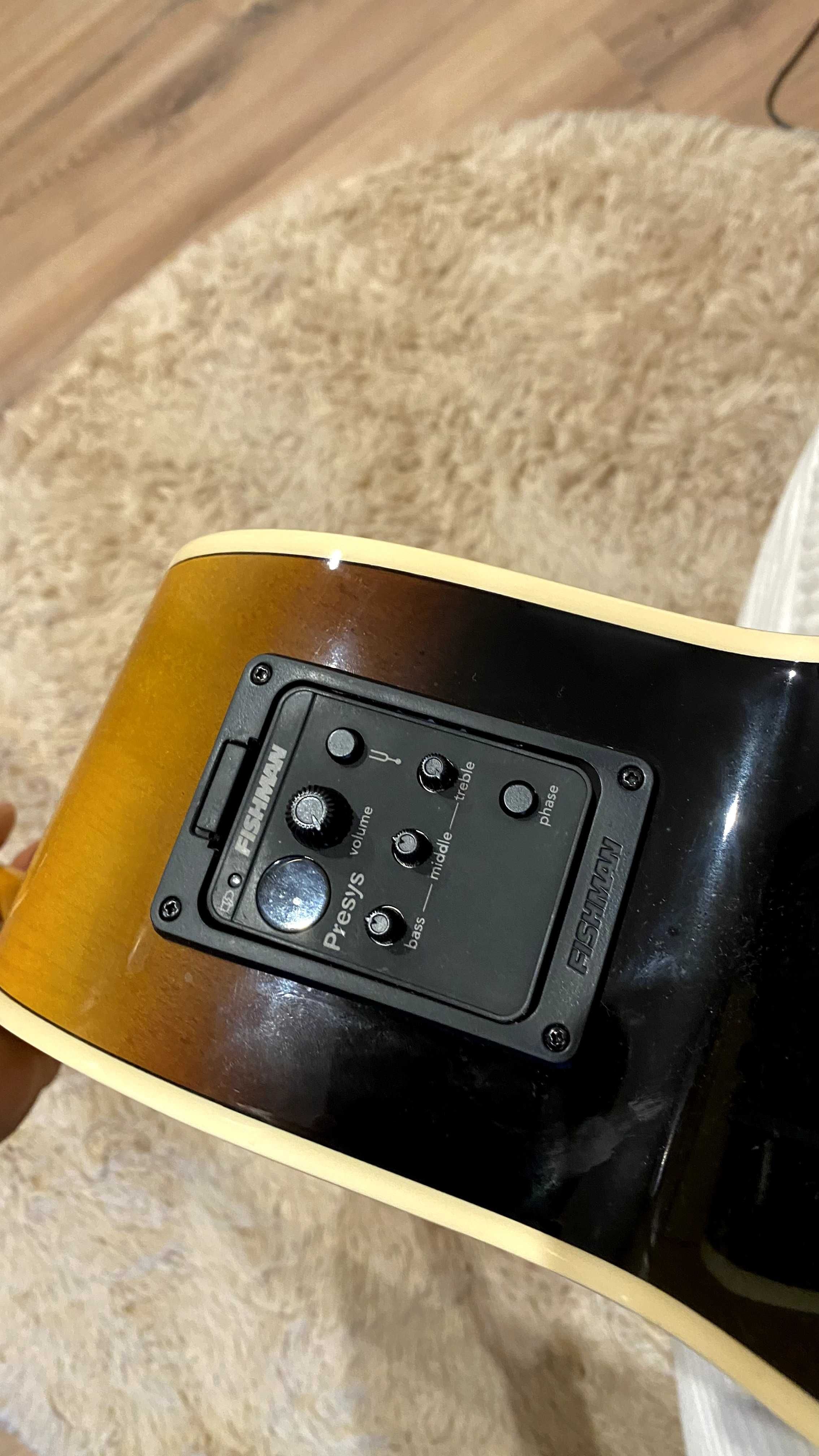 Guitarra Esquerdina Epiphone JC-200BC Studio - Vintage Sunburst