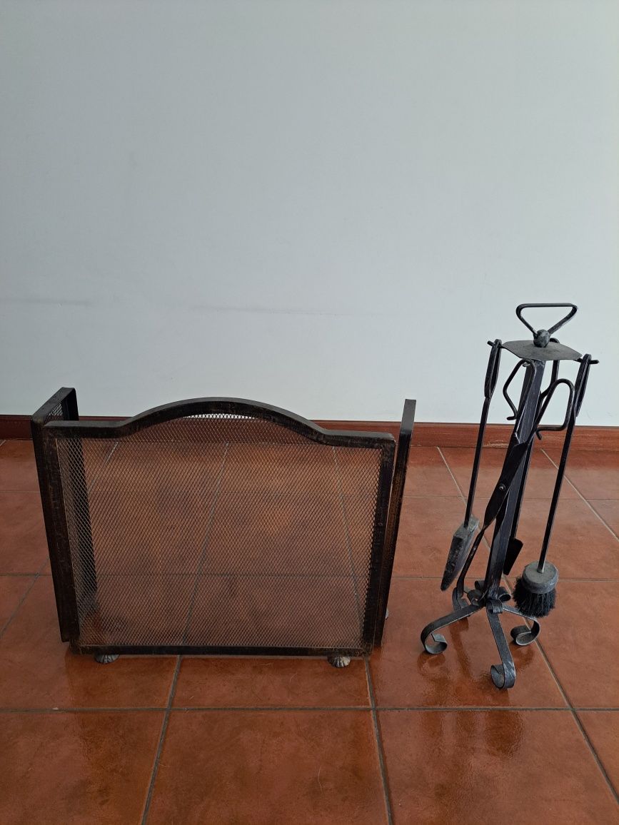 Conjunto acessórios lareira