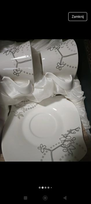 Zestaw filiżanek nowy