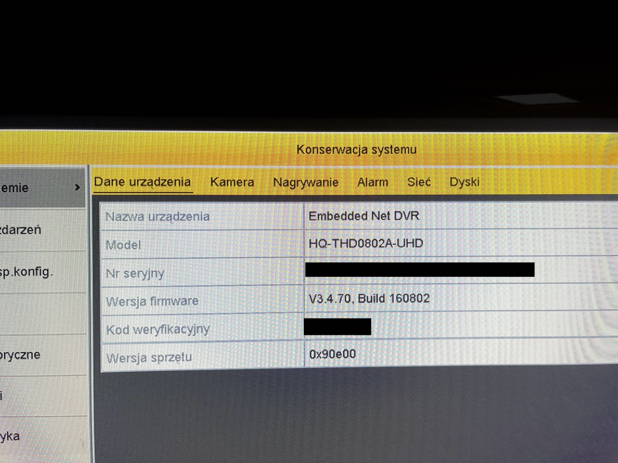 Rejestrator 8 kanałów analog, 2 IP, aplikacja HIKVISION, THD-0802A-UHD