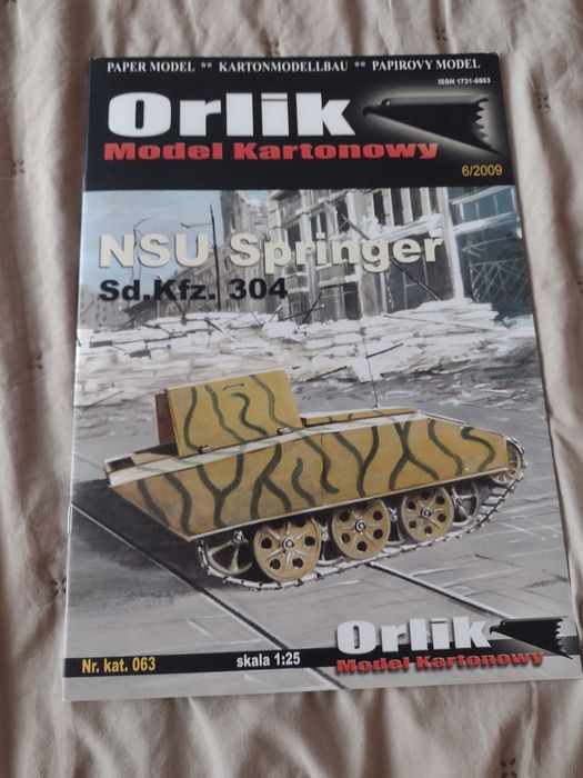 Model kartonowy Orlik NSU Springer