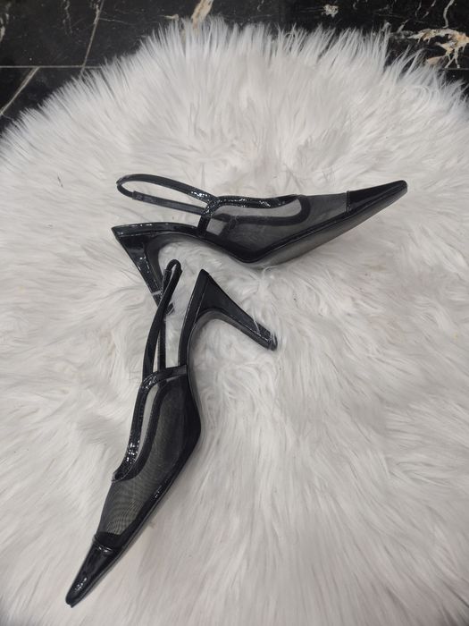 Szpilki eleganckie buty na obcasie h&m 38 czarne