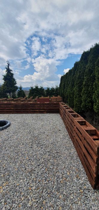 Meble z palet. Meble paletowe . BOX ogrodzeniowy , ogródkowy na kwiaty