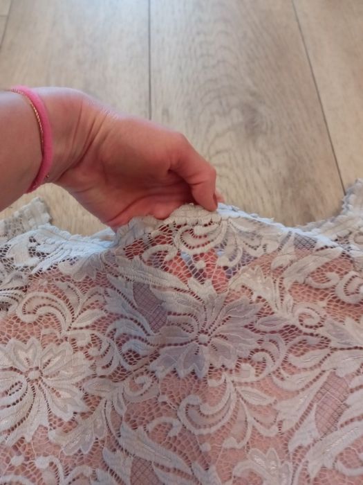 Body bluzka damska elegancka rozmiar 36 S 38 M koronka wesele urodziny