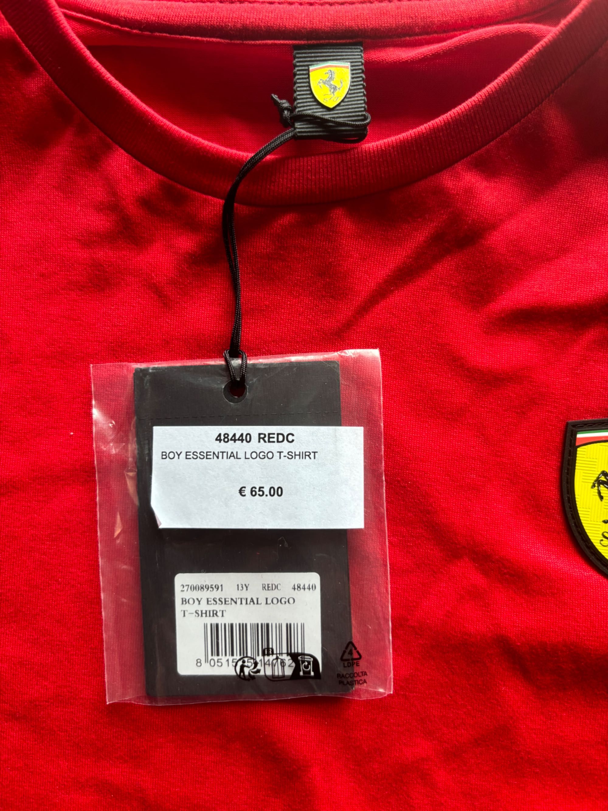 T shirt ferrari oficial 14y nova