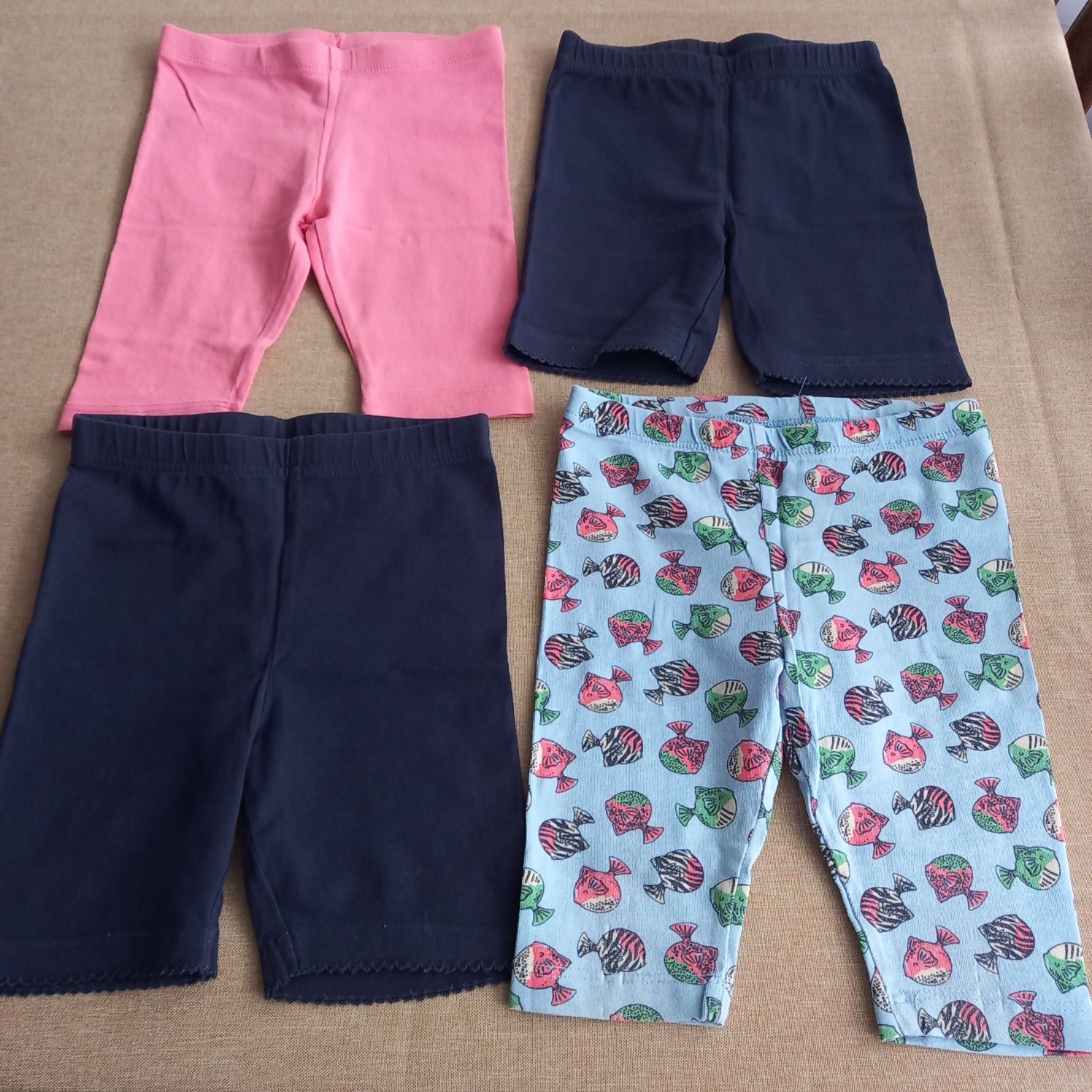 Legginsy, kolarki dziewczęce, Lupilu i Kiki&Koko, rozmiar 86-92 Zestaw