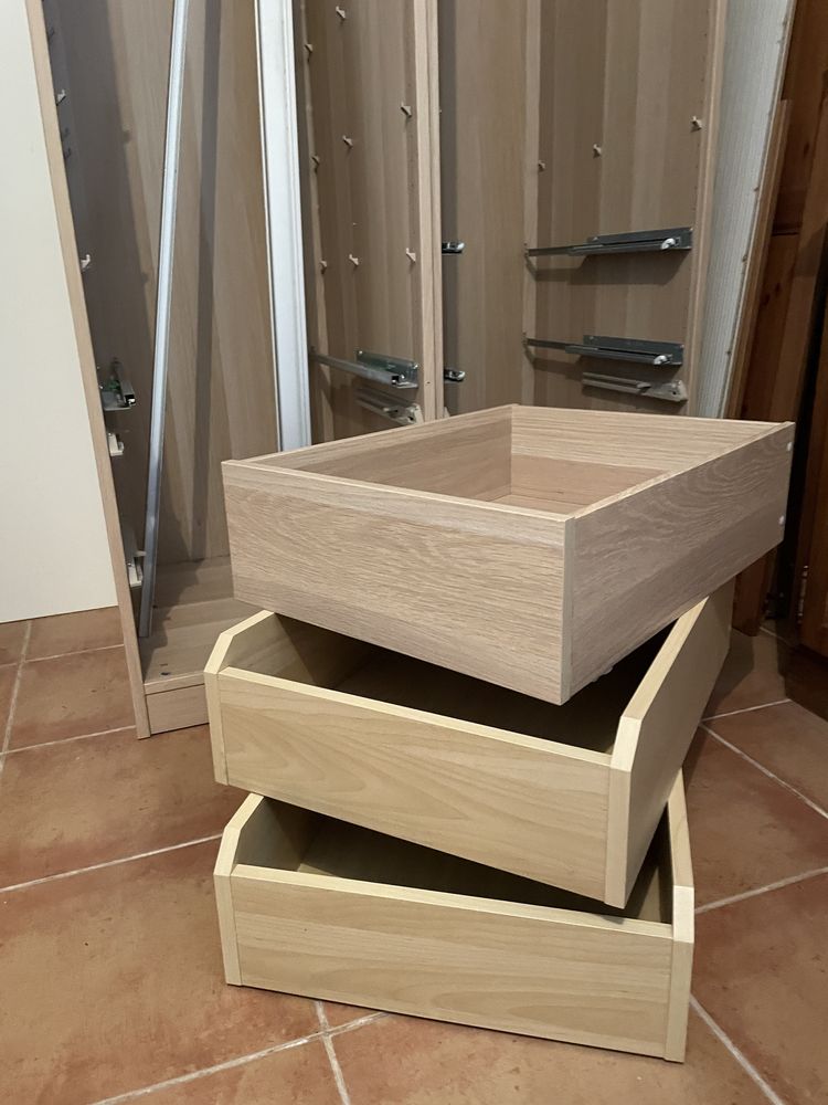 Roupeiro PAX IKEA (200 x 58 x 236 cm) carvalho com portas brancas