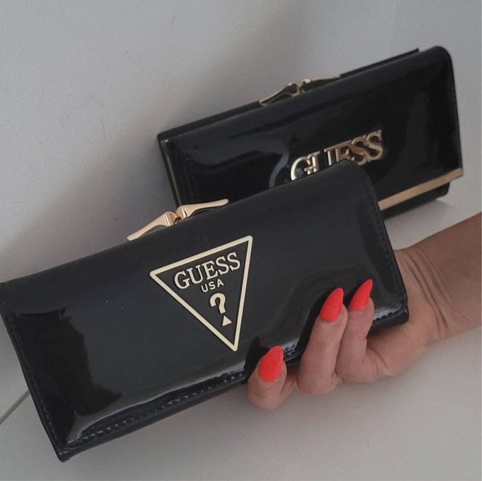 Guess damski czarny portfel nowy