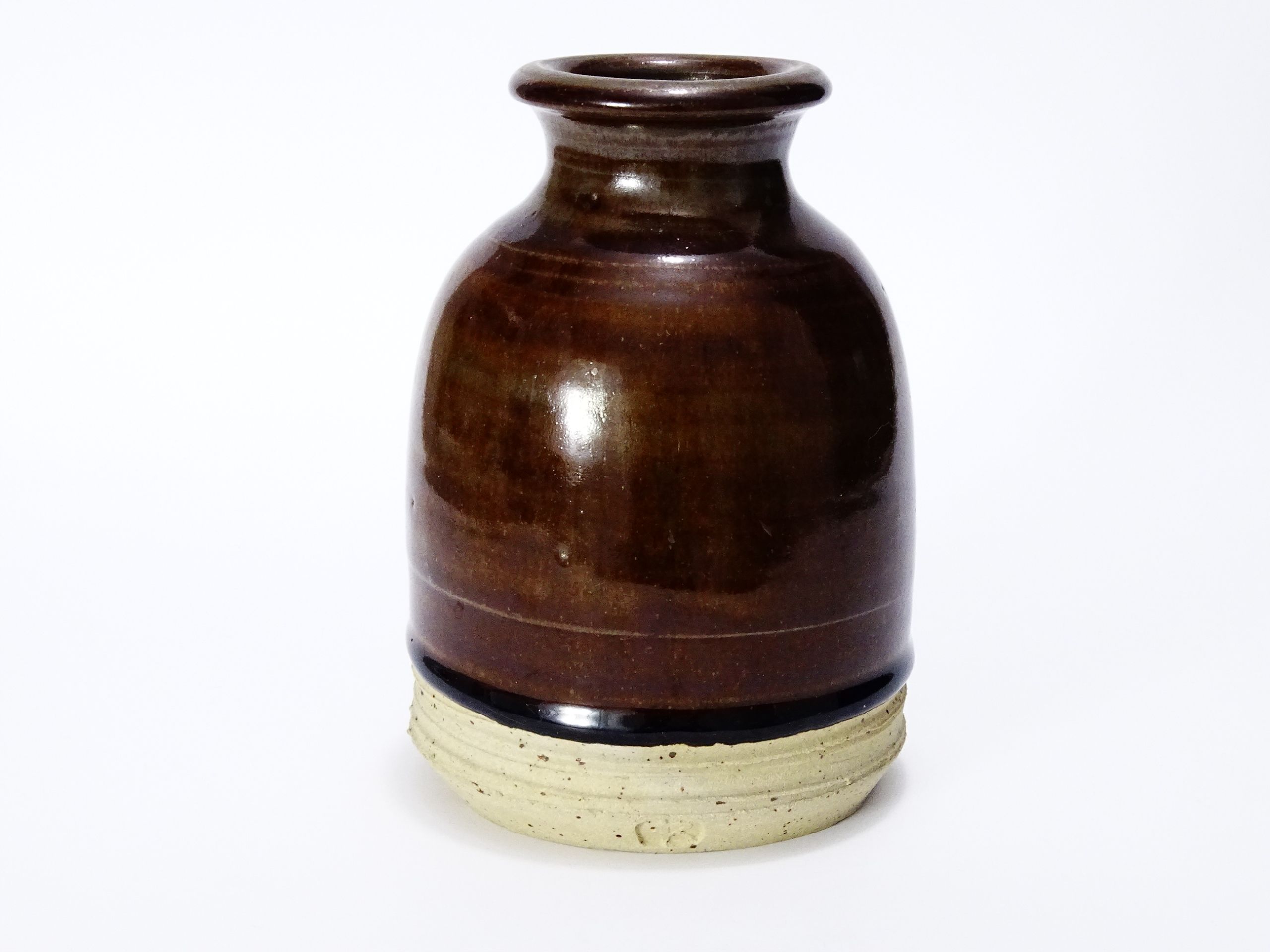 ceramika autorska - piękny brązowy wazon