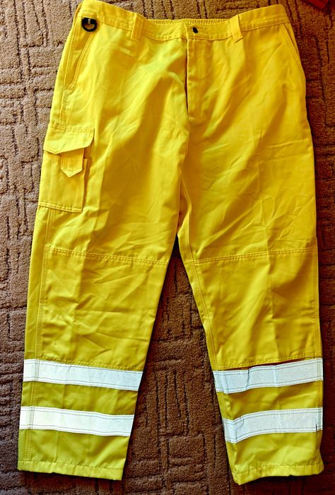 XXL nowe spodnie robocze Portwest.Neonowy żółty.Odblaski.