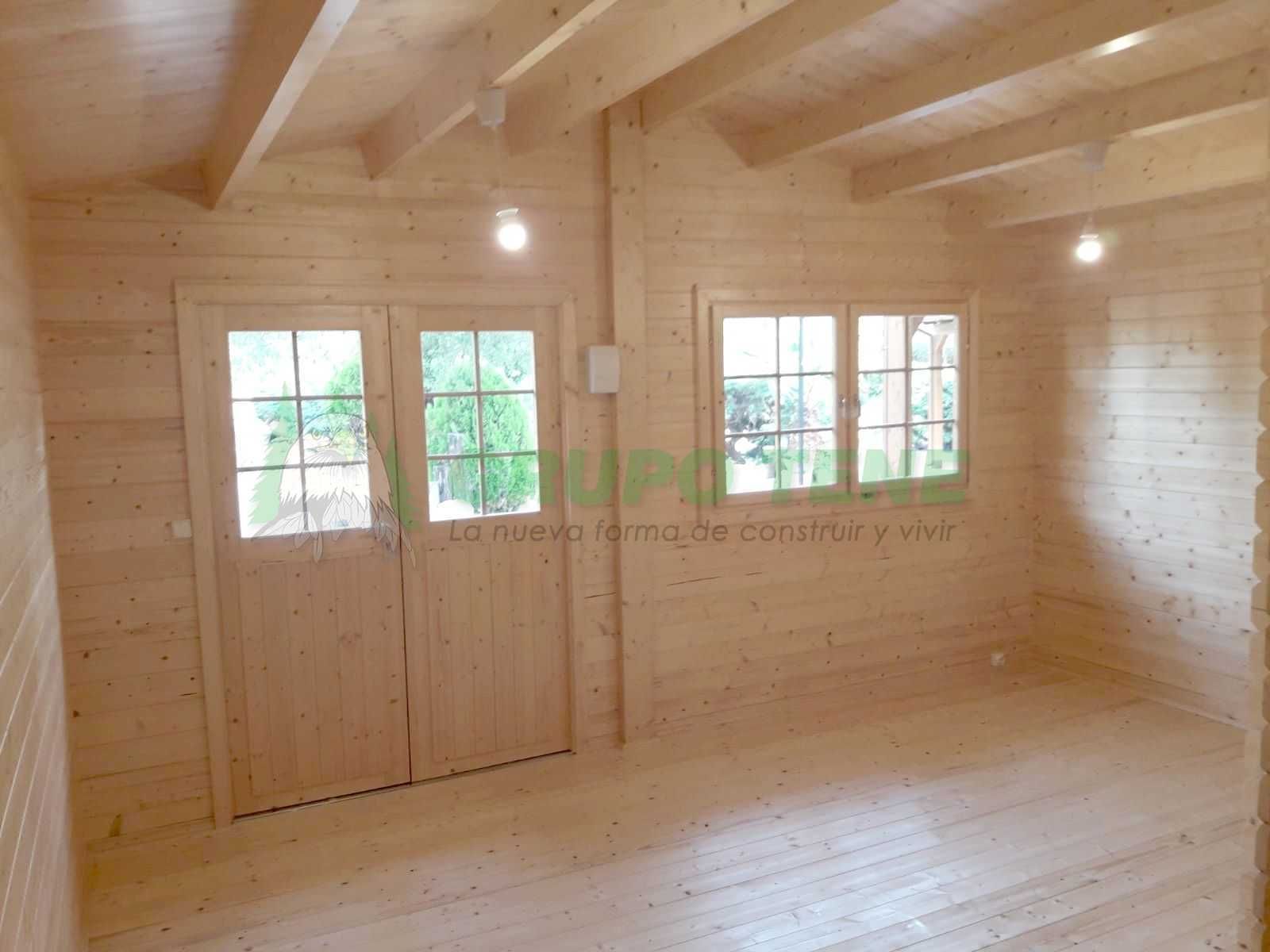 CASA DE MADEIRA COM BANHO 22,5m2 Modelo RAMSI ideal para Turismo Rural