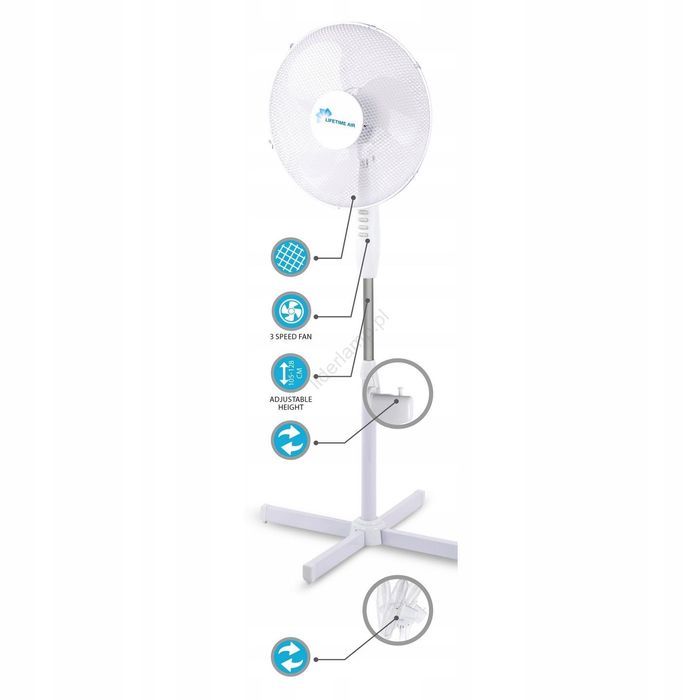 Wiatrak stojący WENTYLATOR PODŁOGOWY MOCNY na lato upały