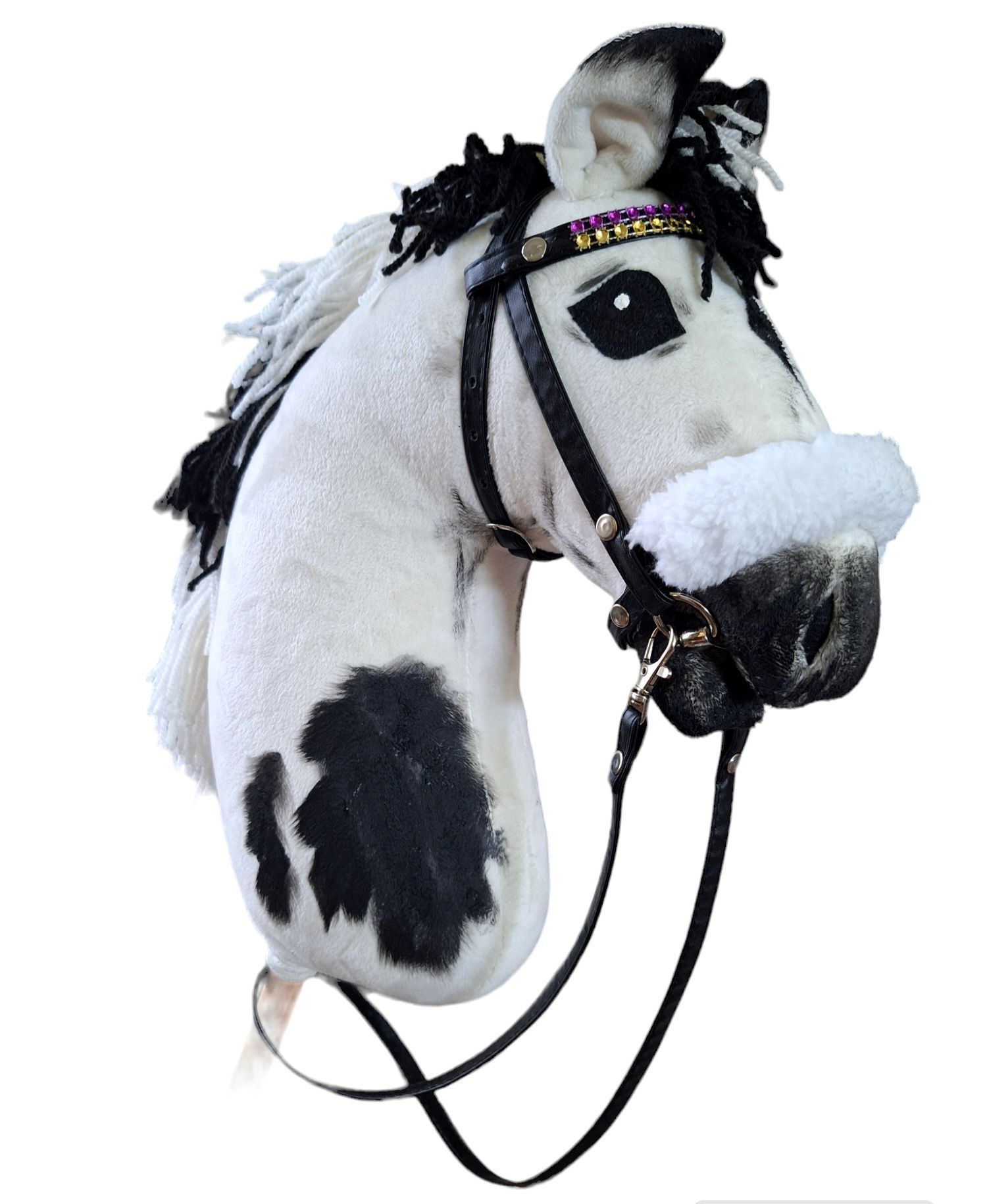 Zestaw Premium ( Hobby horse a3-srokacz ,ogłowie,wędzidło ,wodze znajd