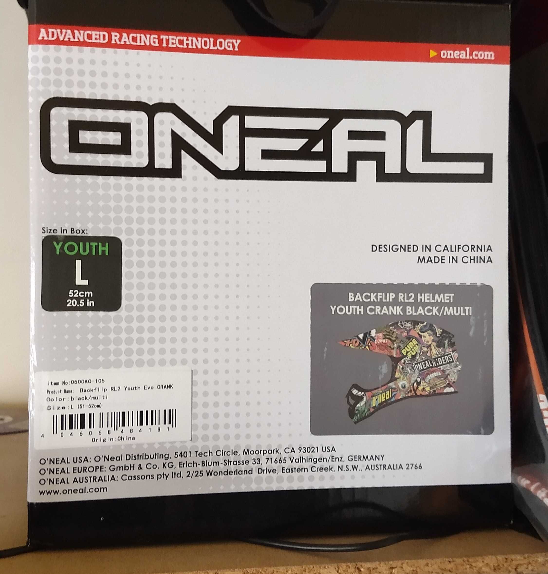 Kask O`Neal backflip rl2 youth evo Crank cross pure fun rower