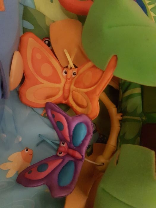 Fisher Price, interaktywana mata edukacyjna, pałąk, karuzela
