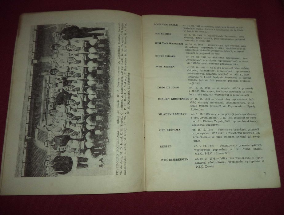 Ruch Chorzów - Sport Club Feyenoord Rotterdam  -  program , zdjęcia