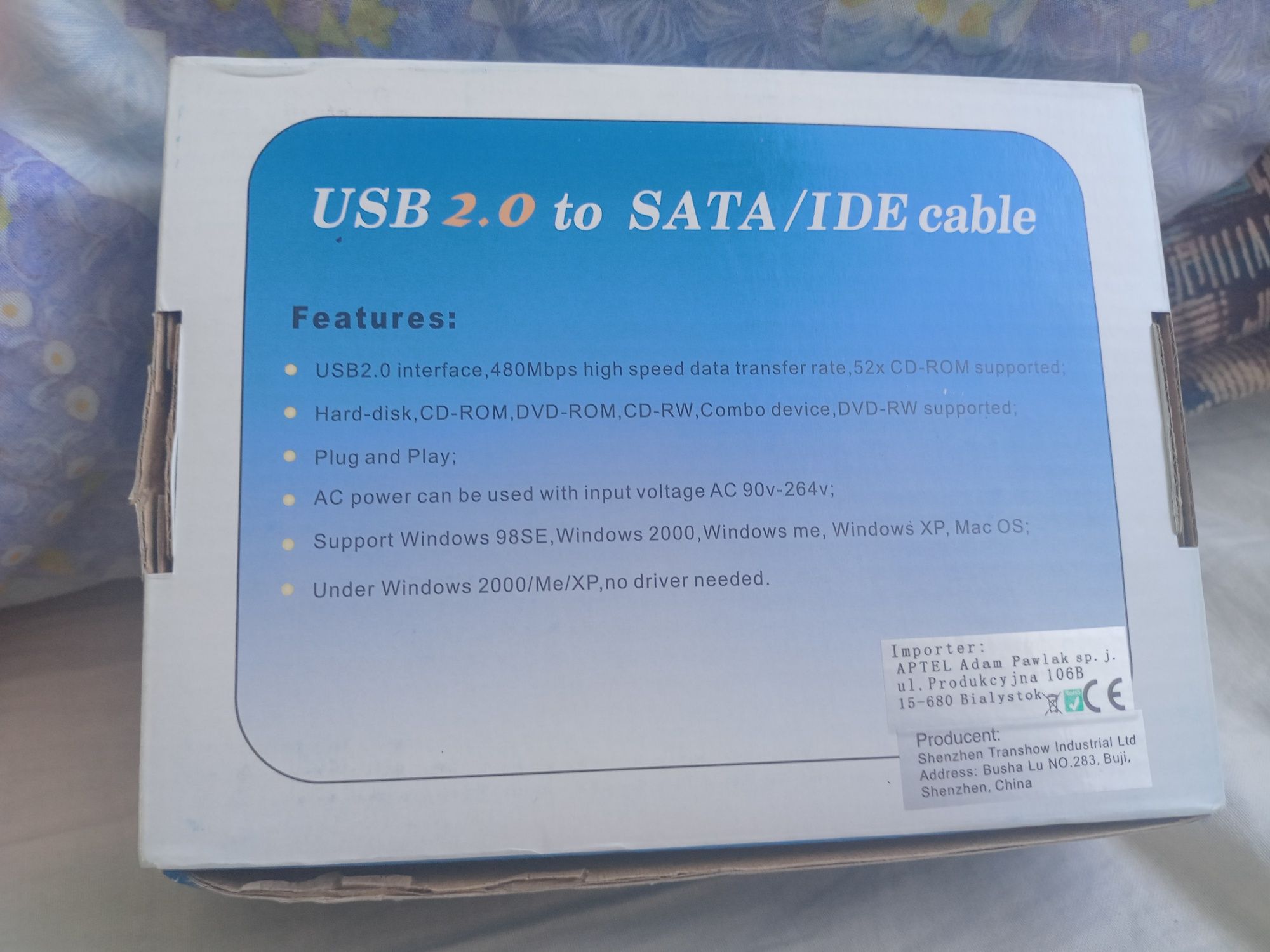 USB 2.0 to Sata/IDE cable