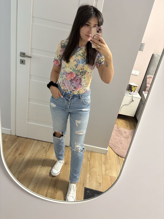 Spodnie jeans z przetarciami #14