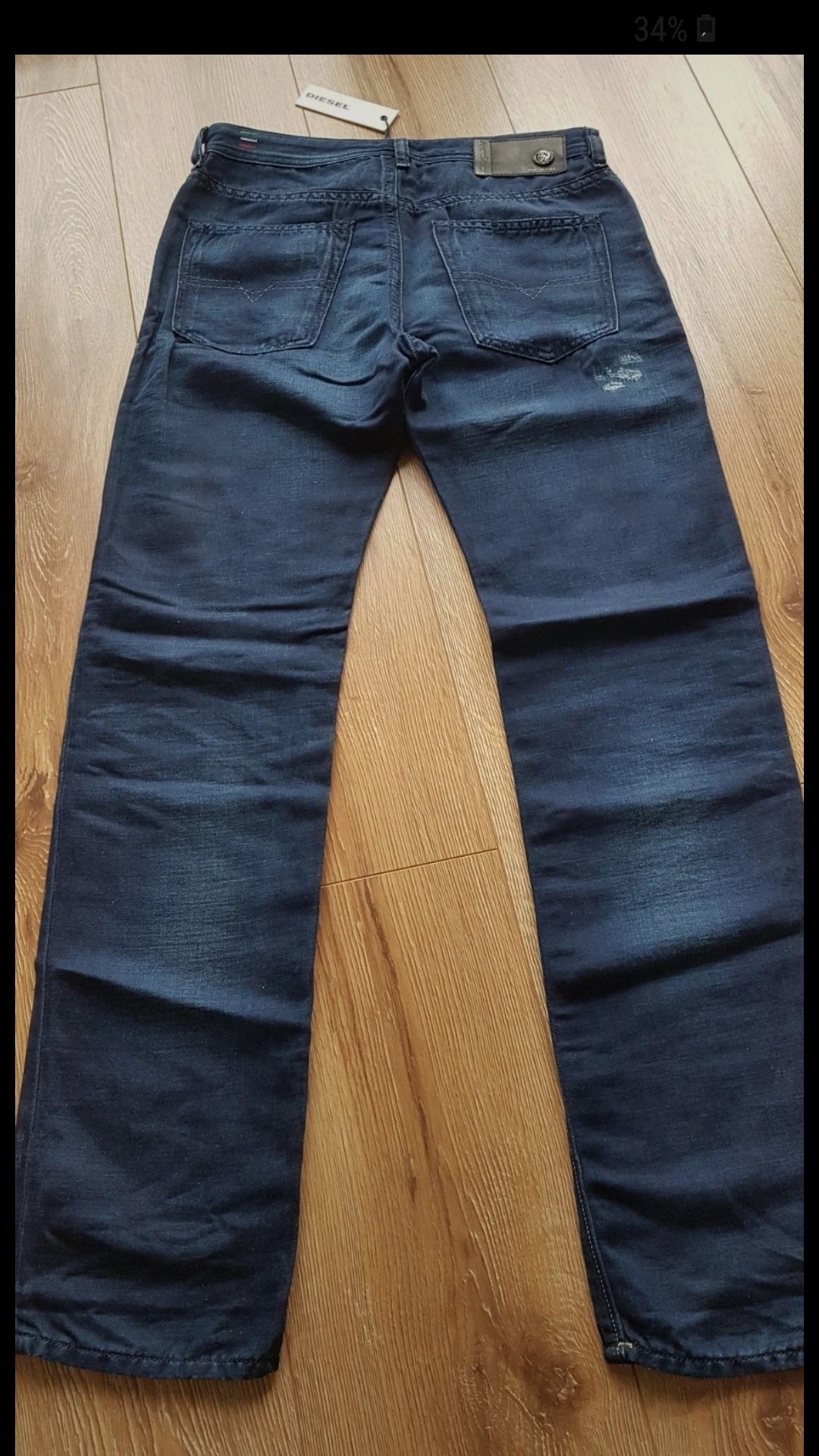 Diesel Buster jeansy męskie dżinsy spodnie bawełna len