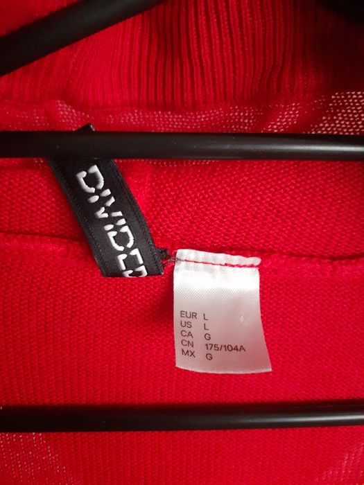 Czerwona sweterkowa bluza H&M